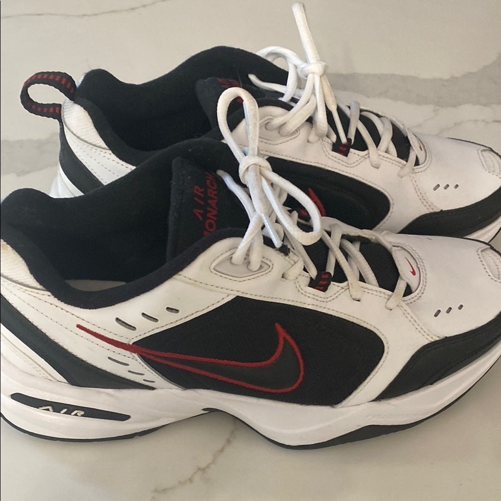 Nike Air Monarch IV White and Black with Red Accents NWOT - Picture 3 of 10